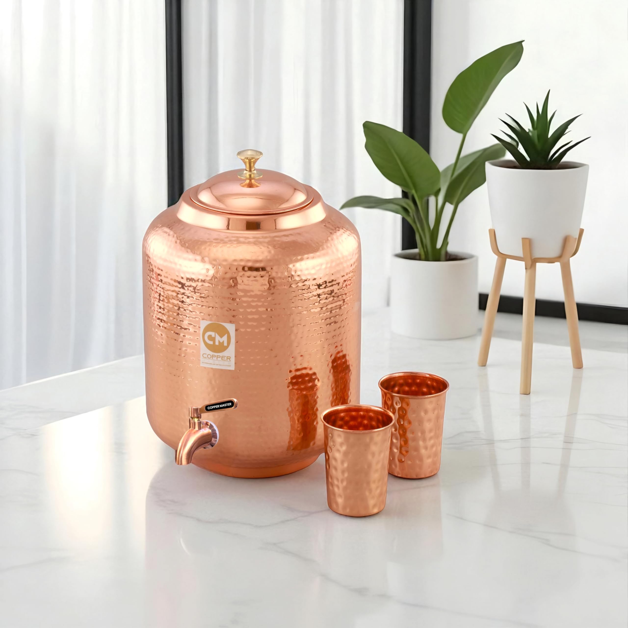 Buy Copper-Master 8 Litre Hammered Copper Water Dispenser (Matka